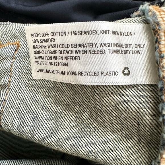 Isabel Maternity Crossover Panel Stretch Denim Jean Midi Shorts Size 2 NEW - Picture 10 of 12